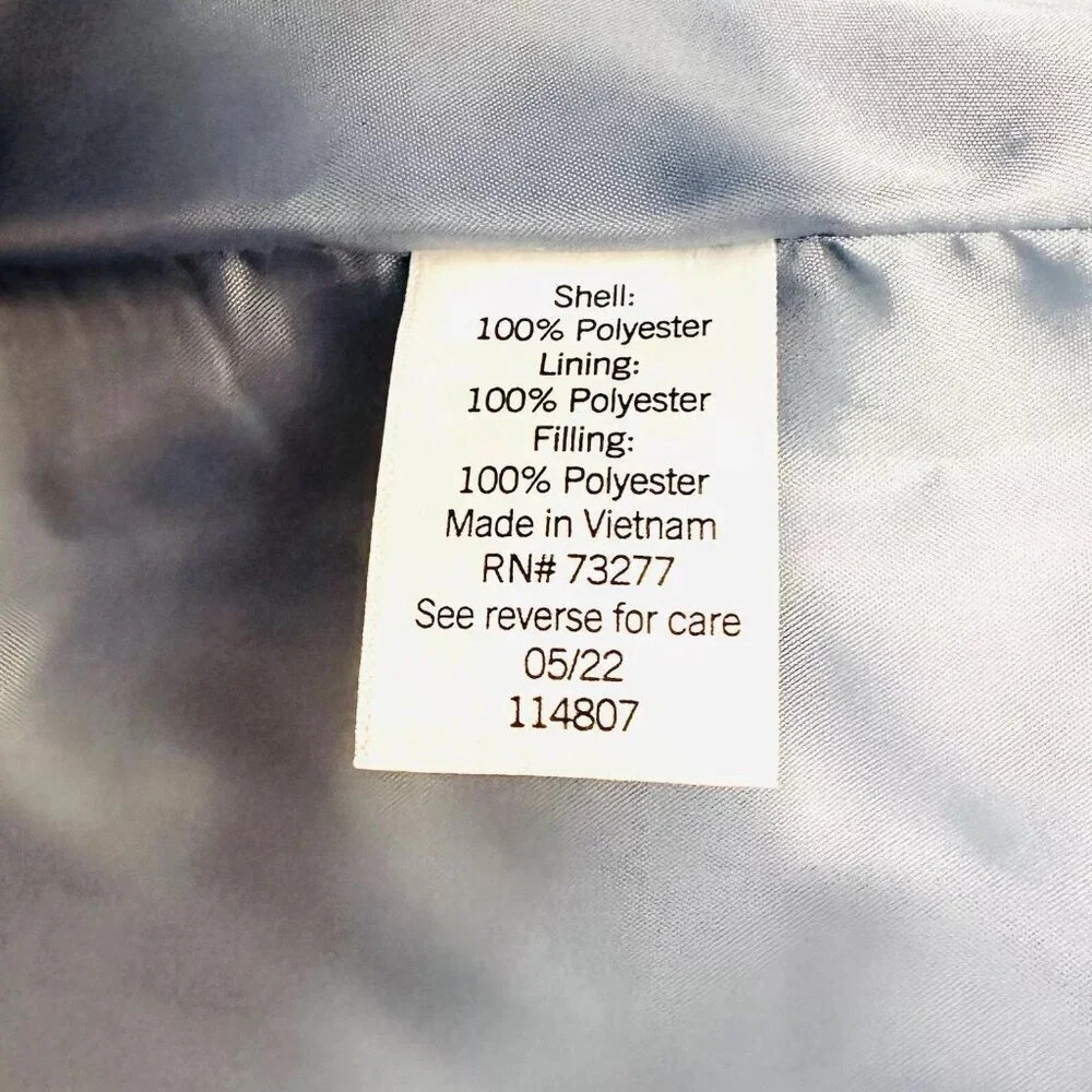 NWT CROFT&BARROW Women Button Down Collarless Quilted Blue Jacket Lightweight 4X - Picture 14 of 15